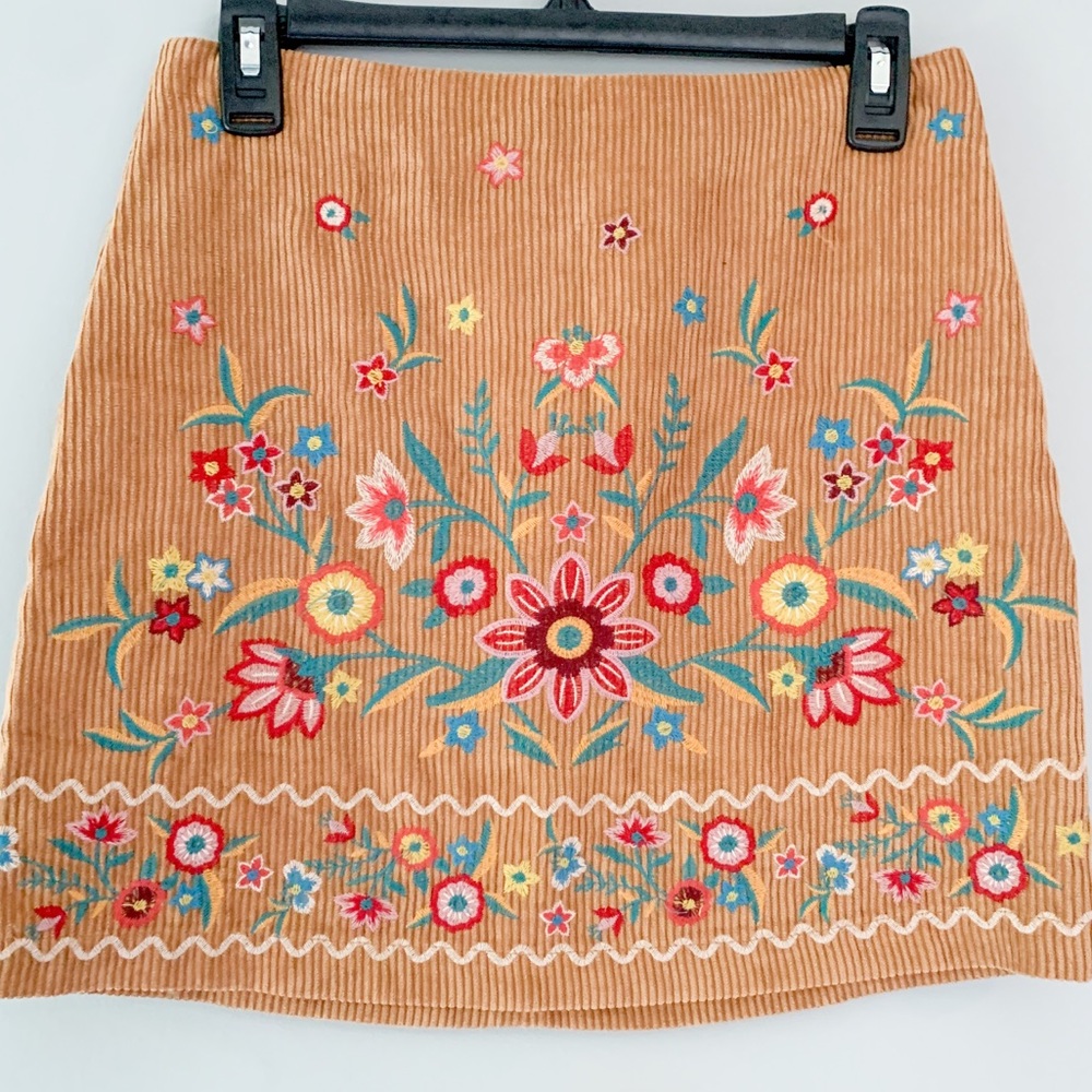 Boho Embroidered Mini Skirt Boutique Umgee Small